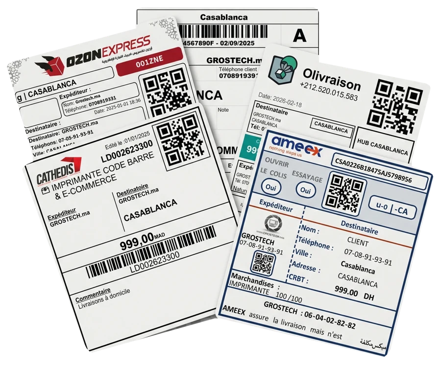 Bons de livraison Ozon Express, Cathedis, Sendit, Olivraison et Ameex